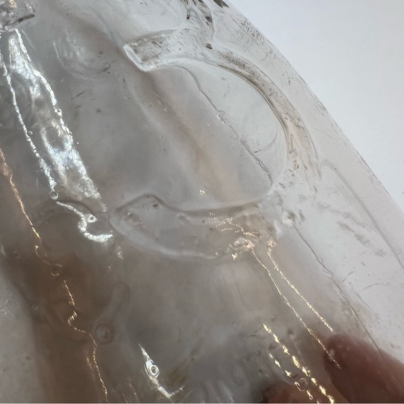 Vintage 3 Cent Deposit Milk Glass Bottle Duraglas 1 Quart Clear  8.5” Farmhouse - Picture 10 of 14